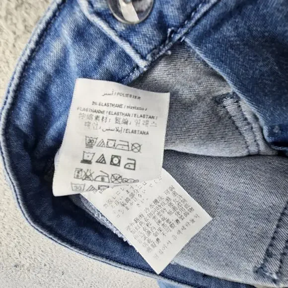 Guess Jeans Womens 23 Flare Braided Waistband Boho Stretch Denim Pants - Picture 9 of 9